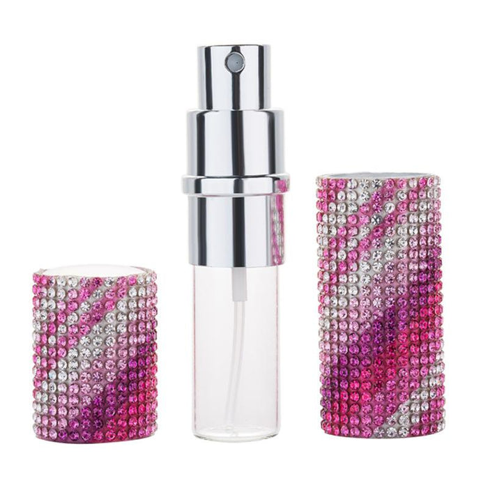 10ML Creative Insert Rhinestone Bottle, Portable Aluminum Liquid Essence, Cosmetic Packaging, Bottle Bottling