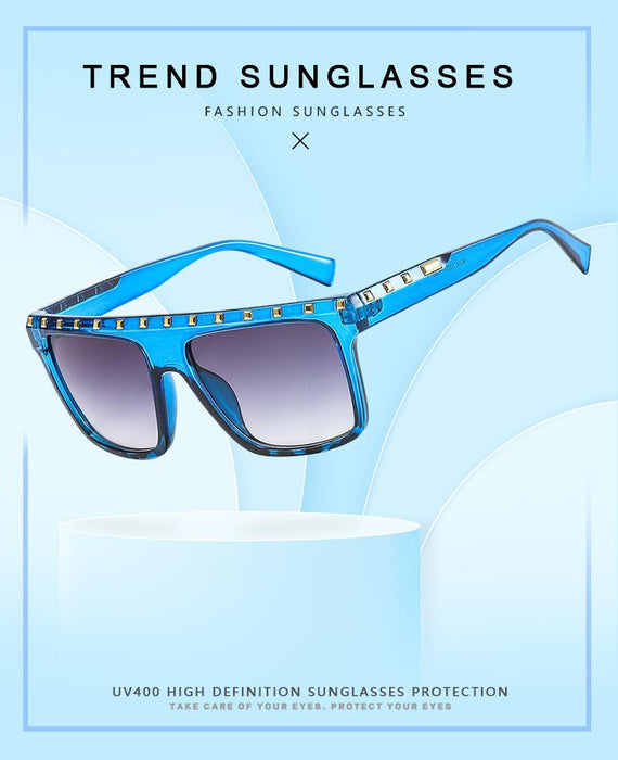 Personalized straight eyebrow rivet Sunglasses