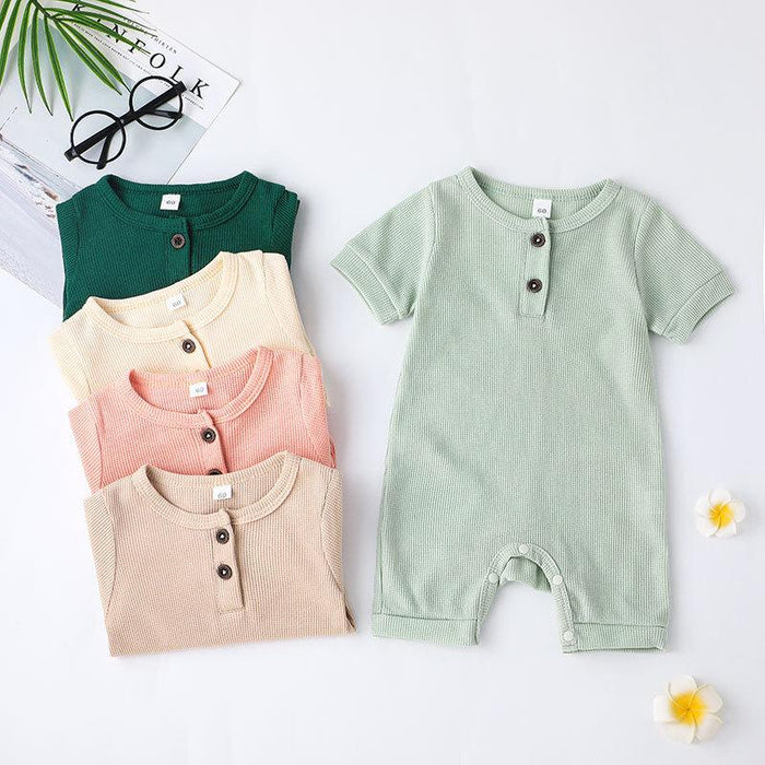 Multicolor Infant Short Sleeve Jumpsuit