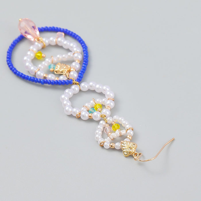 Summer Beach Getaway Layered Hand Braided Earrings