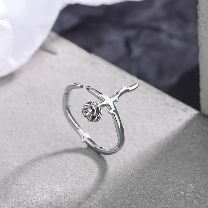 Fashion Simple Rose Open Ring