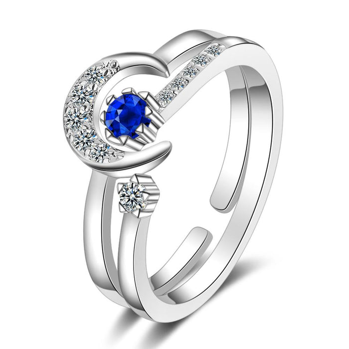 New Star Moon Index Finger Ring Fashion Opening Ring