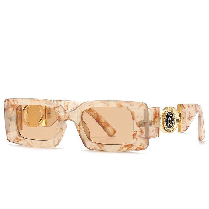 Small frame square sunglasses and sunglasses