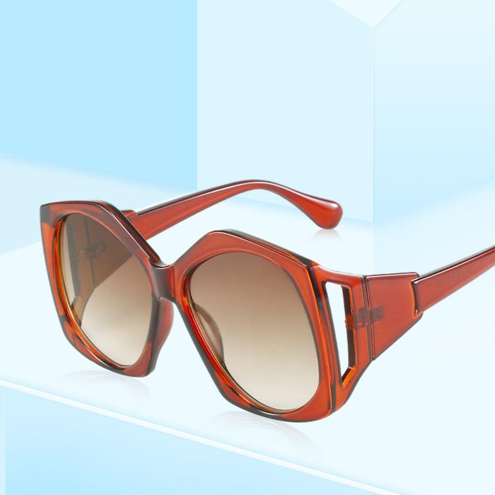 Large frame irregular Sunglasses