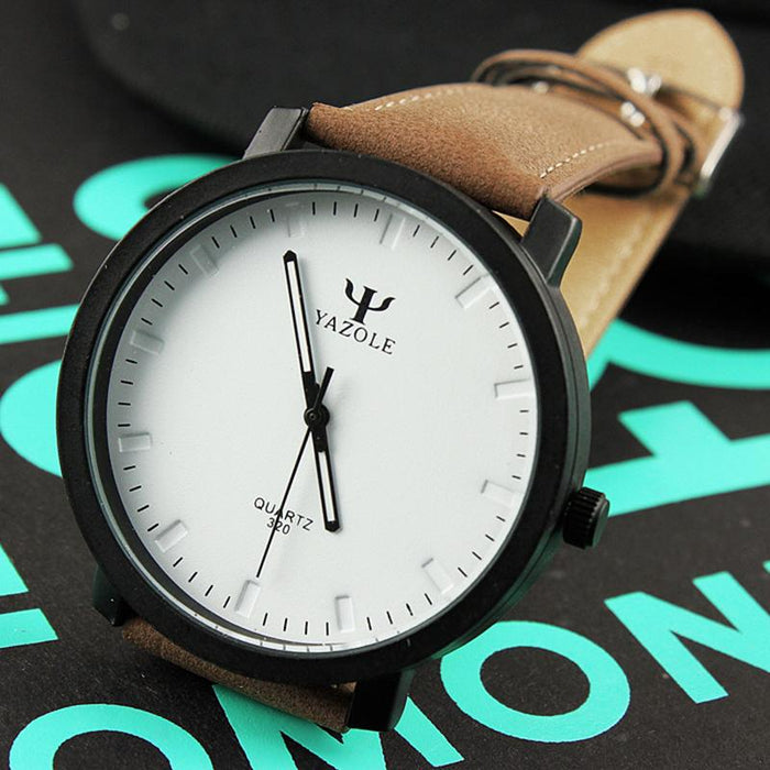 Yazole Simple Style Quartz Watch Business Fashion Luminous Large Dail T Watches