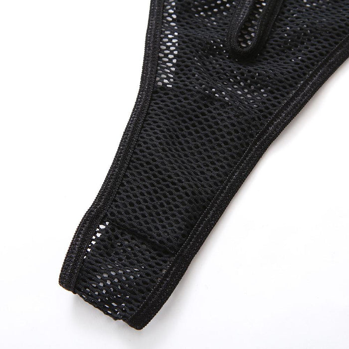 Sexy Mesh Lingerie Women Intimates Underwear Three Piece Set