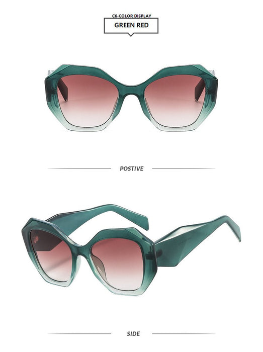 Polygonal light luxury simple contrast Sunglasses