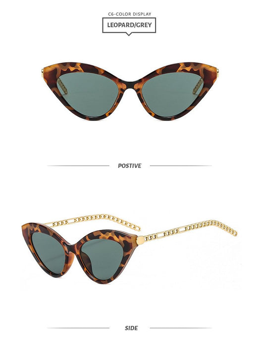 Cat's eye chain Sunglasses
