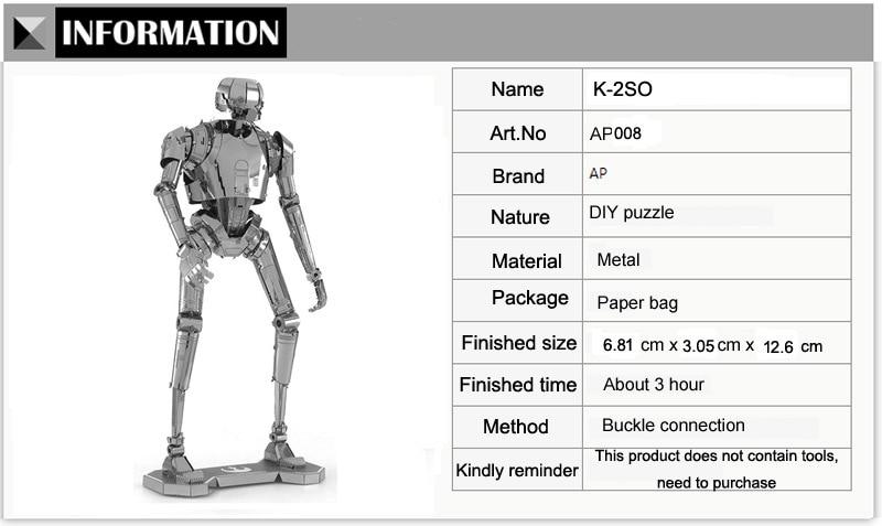 3D Metal Assembly Model World Building Handmade DIY Puzzle