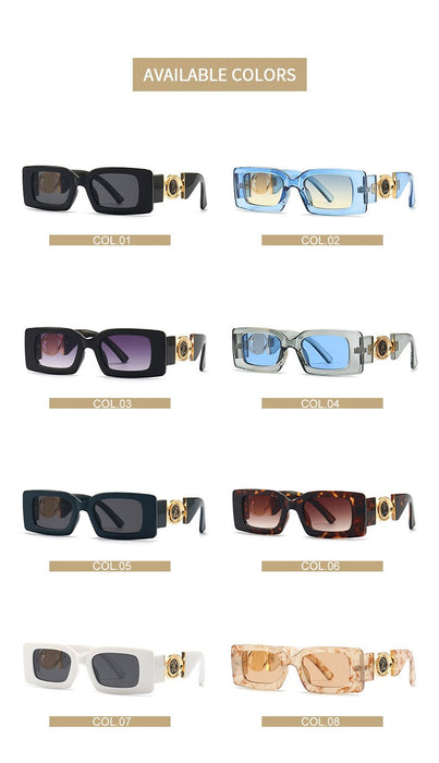 Small frame square sunglasses and sunglasses
