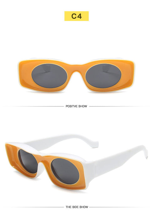 Exaggerated Personality Concave Frame Sunglasses