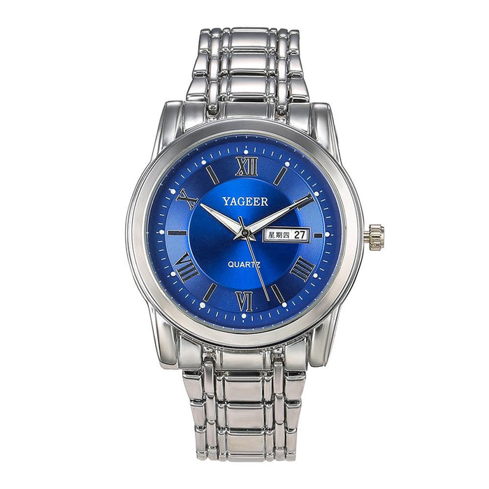 New Men's Watch Fashion Luminous Double Calendar Display Quartz Watch Llz20798