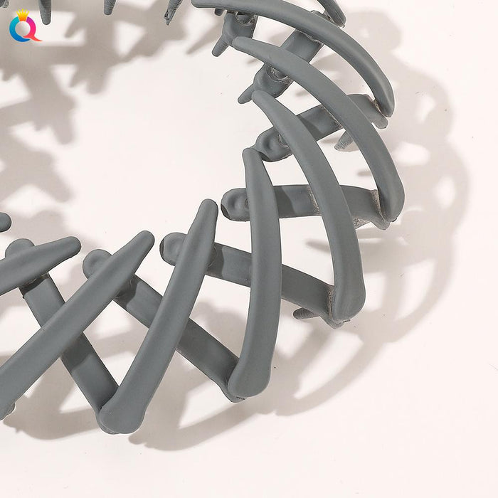 Frosted lazy bird's nest hair iron