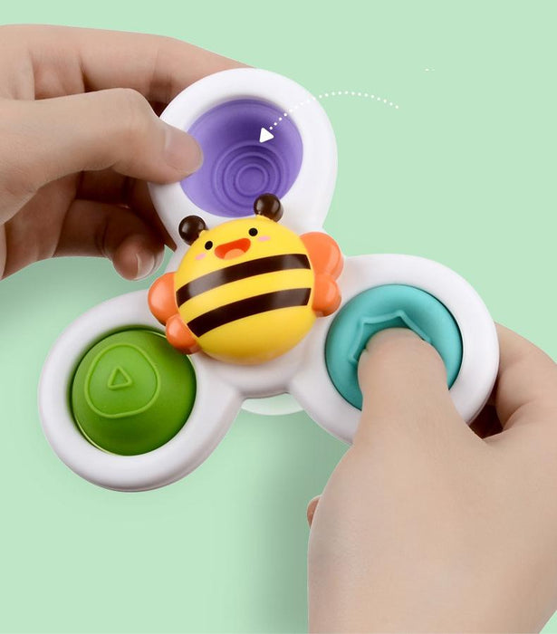 3 Piece Boy Kids Bath Suction Cup Spinning Toys