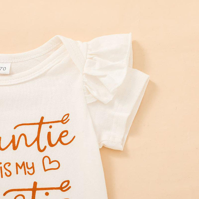 Summer Infant Flower Jumpsuit + Pants + Headband 3pcs Set