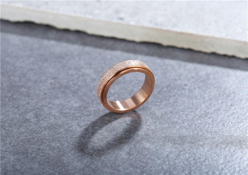 Fashion Simple Double-layer Rotating Titanium Steel Ring