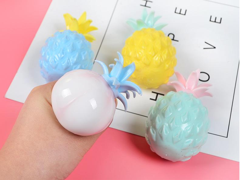 New Cheap Flour Pineapple Relief Stress Balls Fidget Toys Squeeze Fruit Anti Stress Decompression for Kids Antistress Children