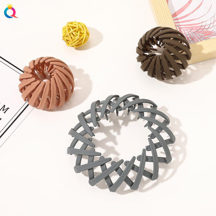 Frosted lazy bird's nest hair iron