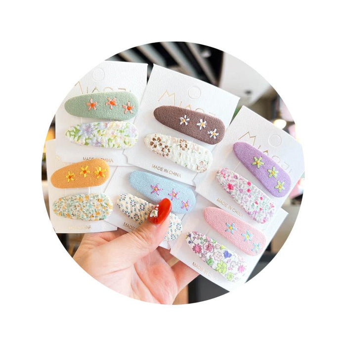 Children's hairpin fabric side clip