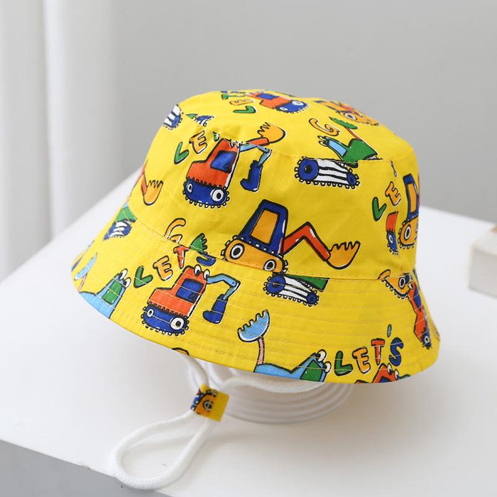 Summer Cartoon Print Children's Outdoor Mesh Hat