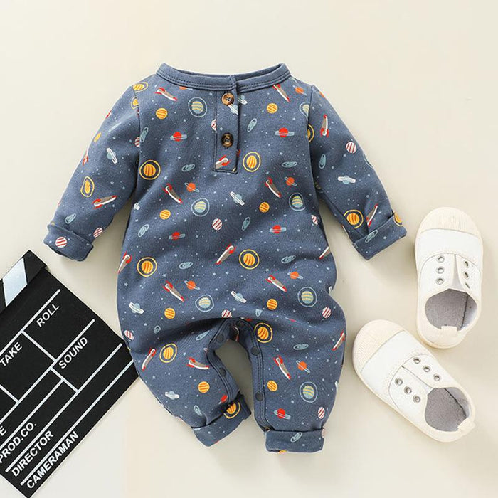 Newborn Baby Space Pattern Bodysuit