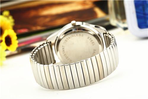 Men Watches Elastic Strap Stainless Steel Luxury Fashion Wristwatch