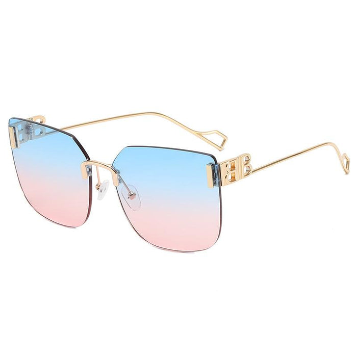 Women Frameless Square Sunglasses