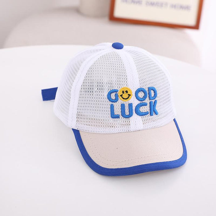 Summer GOOD Smiley Kids Mesh Sunshade Mesh Cap