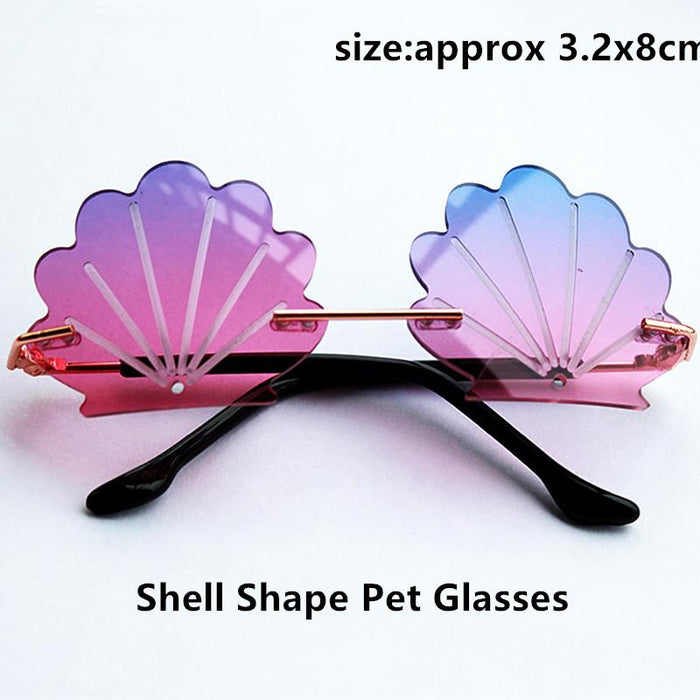 Pet Glasses Shell Shape Dog Clear Sunglasses