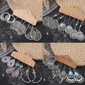 3 pairs/set Earrings Bohemian Style Jewelry X0X36215