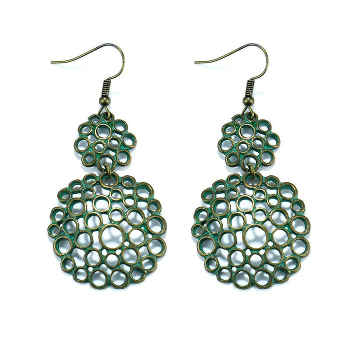 Bohemian Retro Ethnic Geometric Love Sweet Earrings
