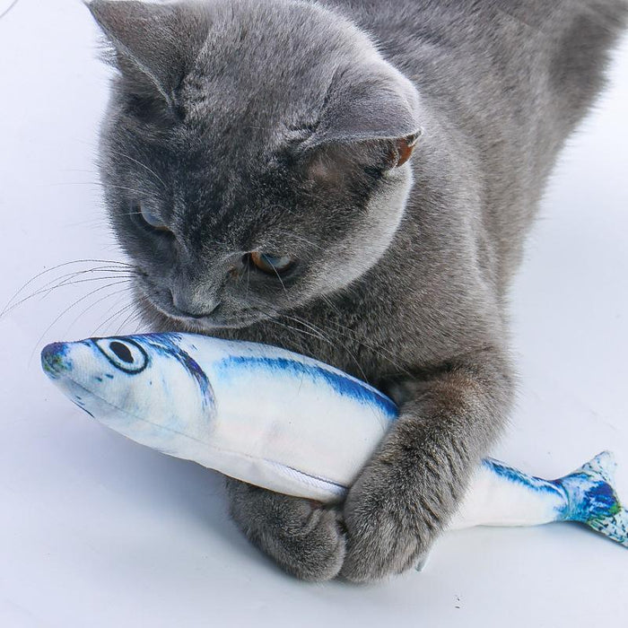 Soft Plush 3D Simulation Cat Toy Fish