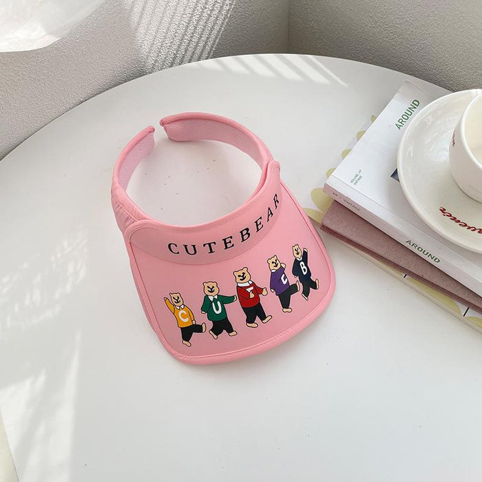 Summer Cute Cat Ears Children‘s Wide Brim Sun Hat