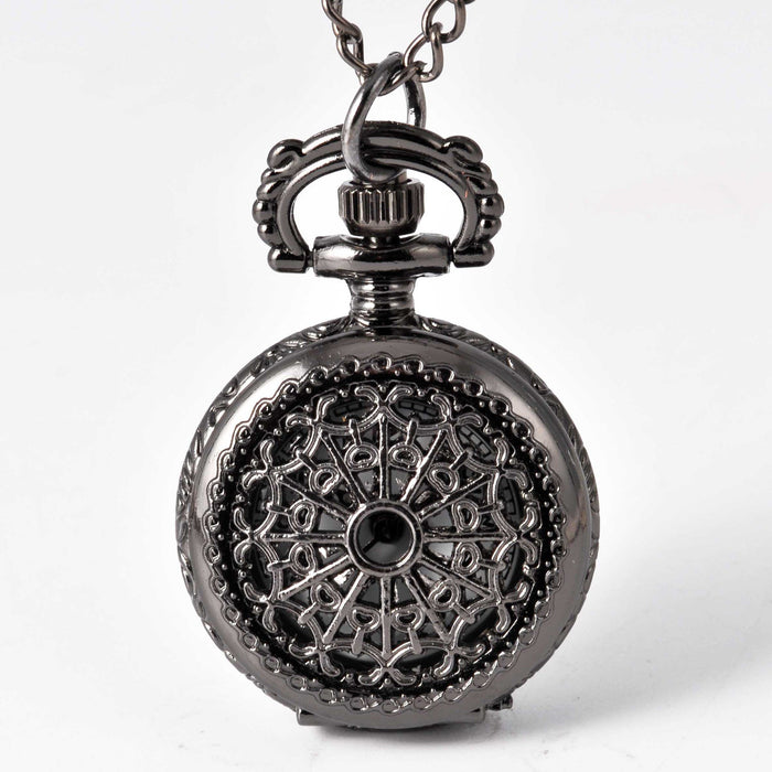 Black spider web small pocket watch ll3708