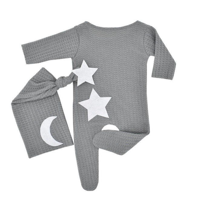 Two Piece Star Moon Knitted Jumpsuit