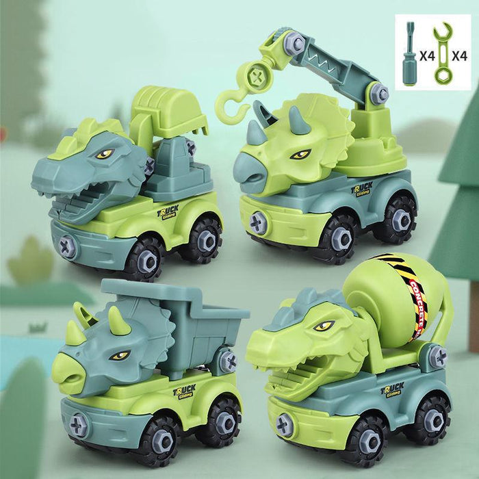 Children's Dinosaur Construction Vehicle Excavator DIY Toys