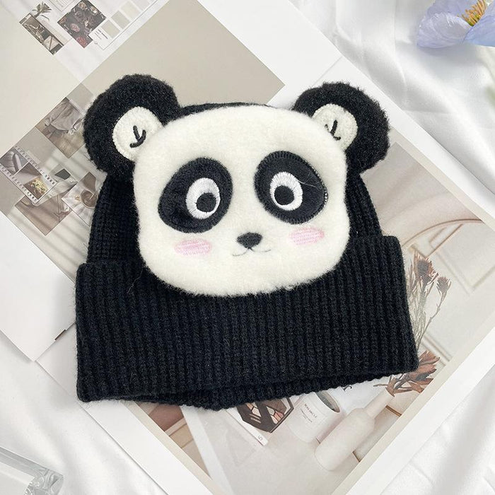 Cartoon Animal Face Kids Winter Warm Crochet Beanie