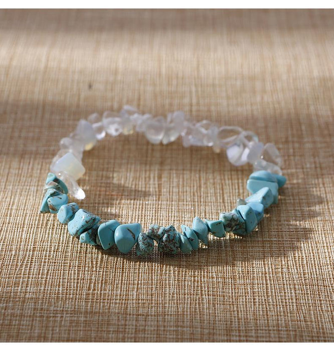 Natural Stone Beaded Crystal Bracelet
