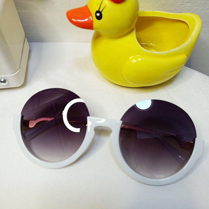 Fashion Round Lens Half Frame Children's Sunglasses