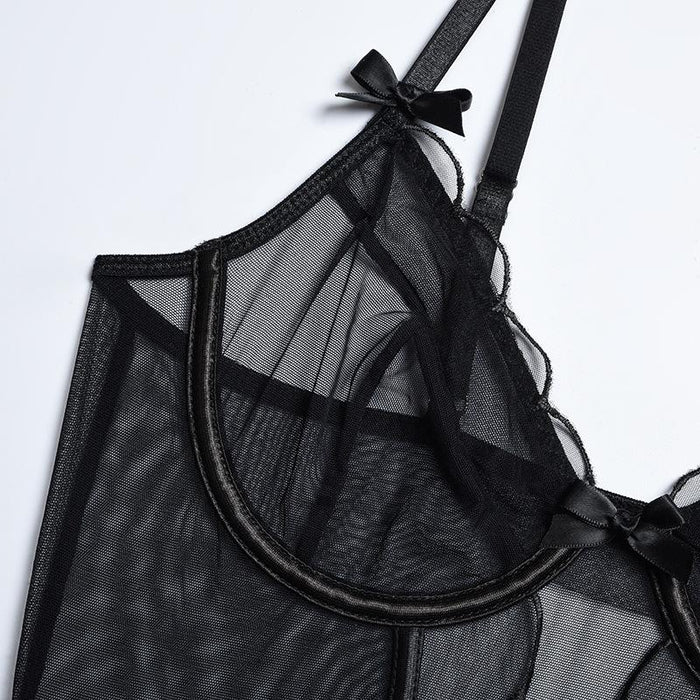 Women's Fashion Mesh Underwear Sexy Underwire Bodysuit