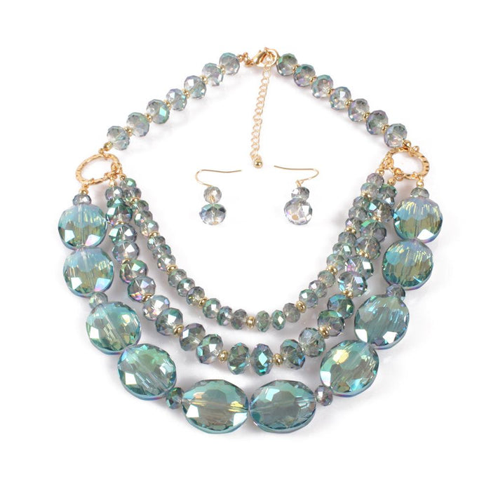 Women's Jewelry Retro Exaggerated Crystal Multi-layer Necklace