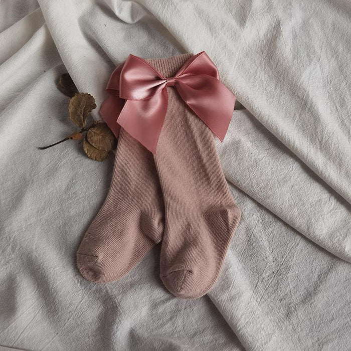 Big Bow Long Soft Cute Kids Christmas Sock