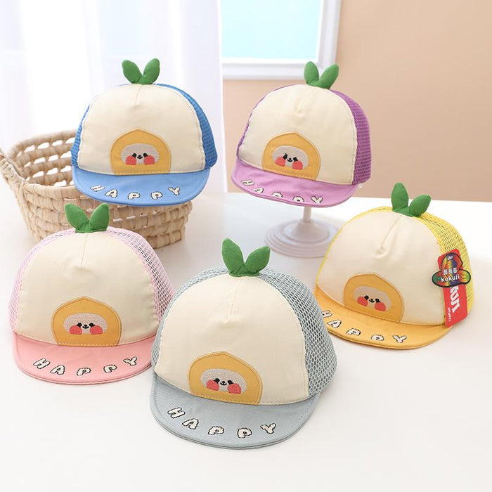 Summer Cute Baby Cartoon Color Matching Children's Net Cap