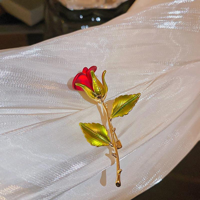 Vintage rose brooch