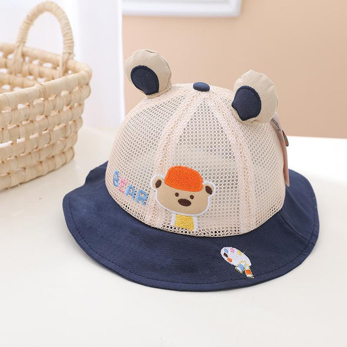 Summer Cute Baby Cartoon Bear Children Net Hat