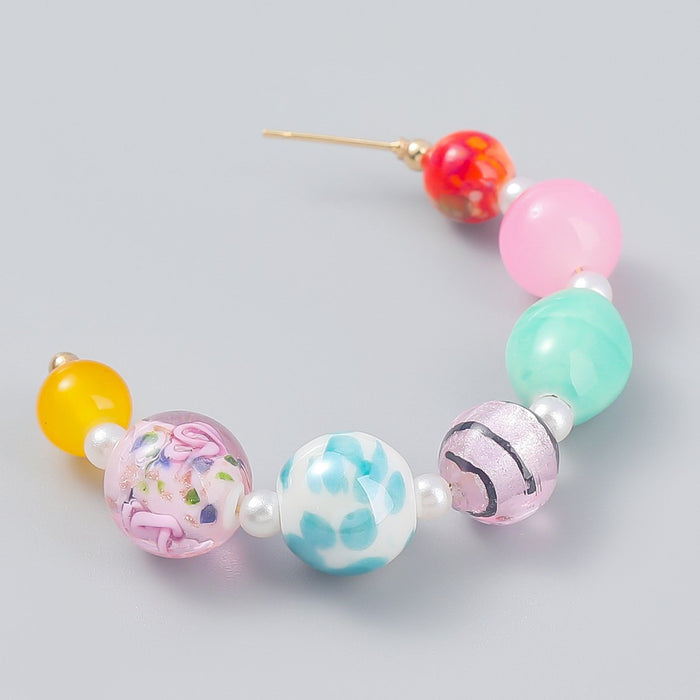 Boho Multilayer Braided Geometric Alloy Stud Earrings