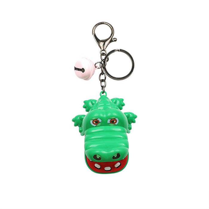 Cartoon Biting Hand Crocodile Tricky Game Keychain