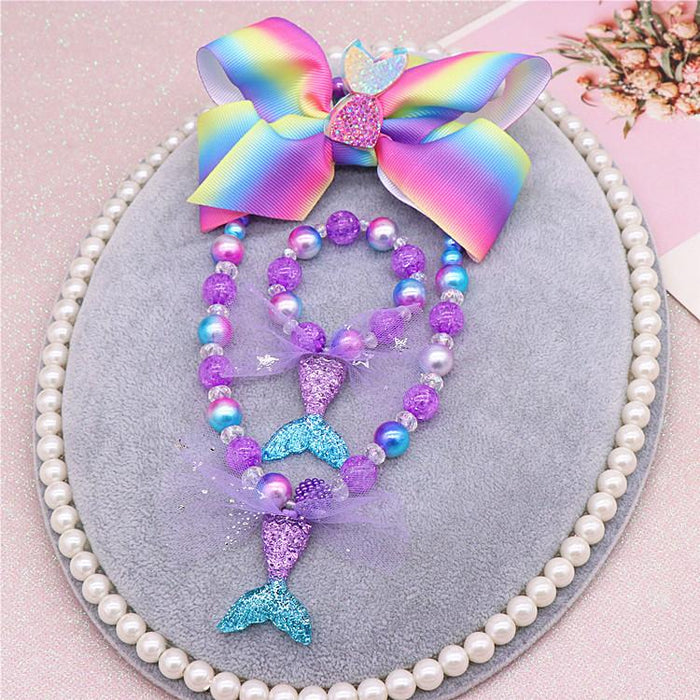 New Children's Necklace Set Fishtail Shell Accessories