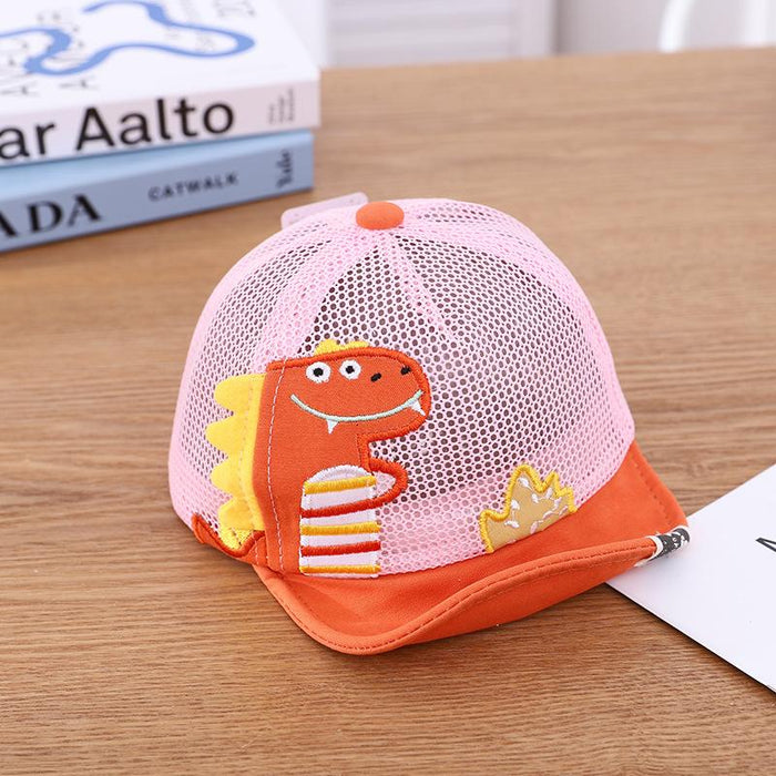 Children's Summer Outdoor Cute Dinosaur Print Mesh Cap