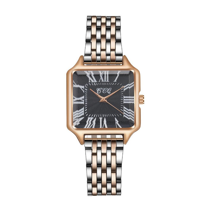 Fashionable and Versatile Square Roman Digital Quartz Watch Llz20793